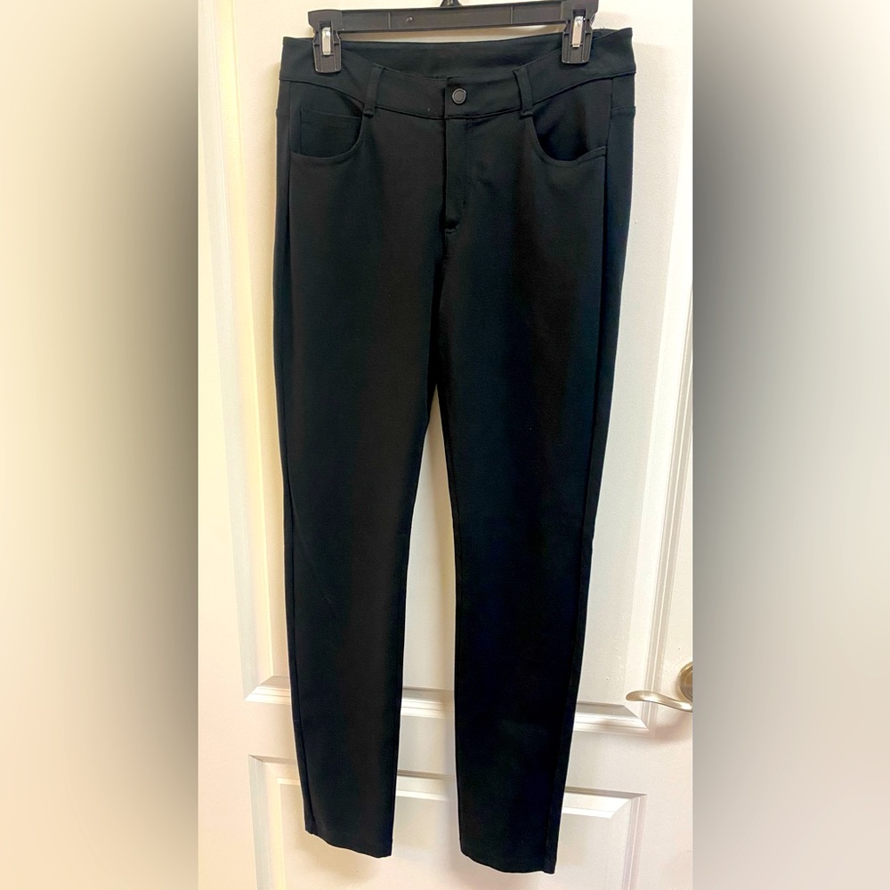 Athleta Midnight Black Straight Leg Trousers